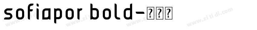 sofiapor bold字体转换